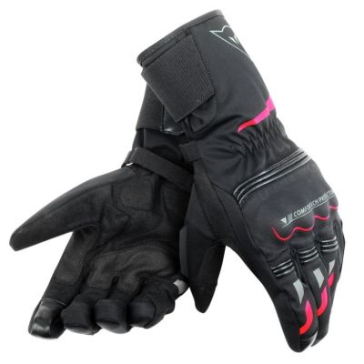 Dainese TEMPEST UNISEX D-DRY LONG rukavice černé/červené vel.2XS